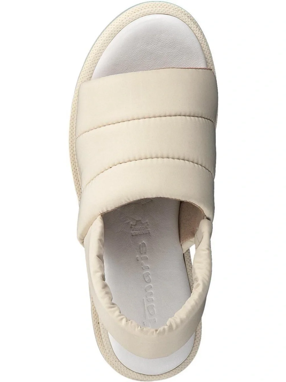Tamaris Chunky Cream Platform Slingback Sandals
